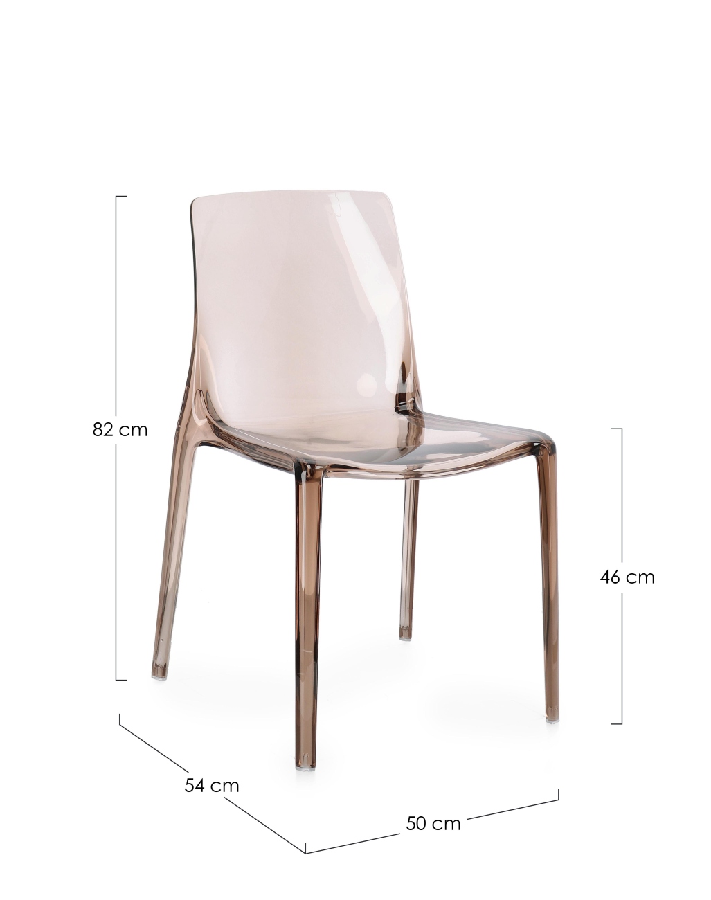 Gartenstuhl Adele 4er-Set, Coffee