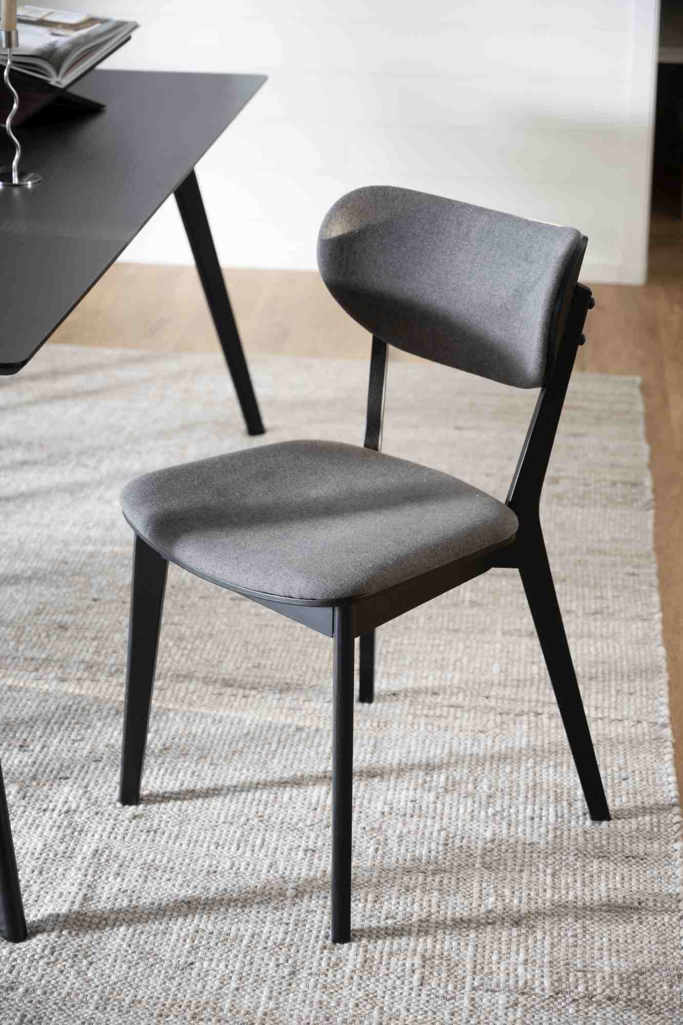 Design trifft Funktion: Stuhl Kato 2er Set, Schwarz / Grau.