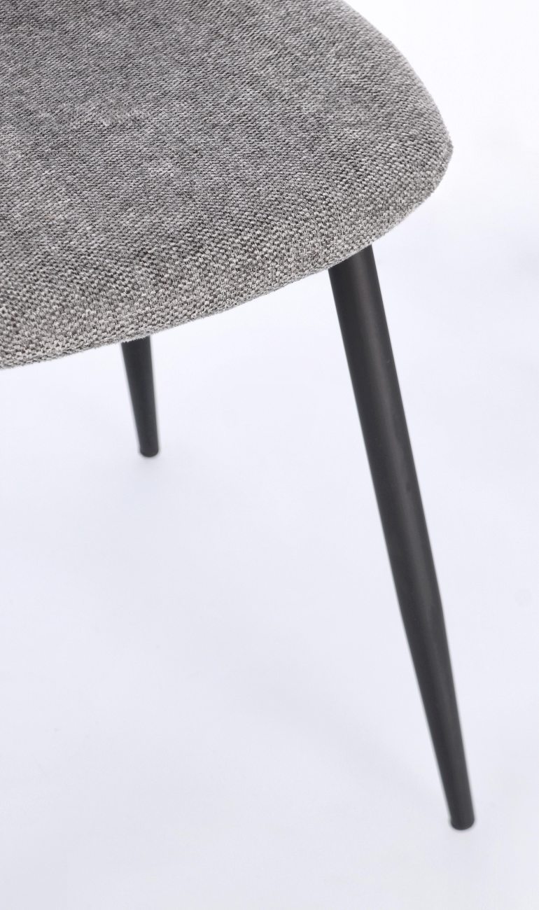 Esszimmerstuhl Irelia 4er-Set aus Stoff, Dunkelgrau/Schwarz