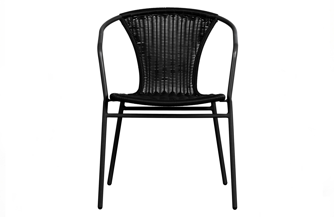 Der Gartenstuhl Weston überzeugt mit seinem modernen Design. Gefertigt wurde er aus Rattan, welches einen schwarzen Farbton besitzt. Das Gestell ist aus Metall und hat eine schwarze Farbe. Die Sitzhöhe des Stuhls beträgt 45 cm