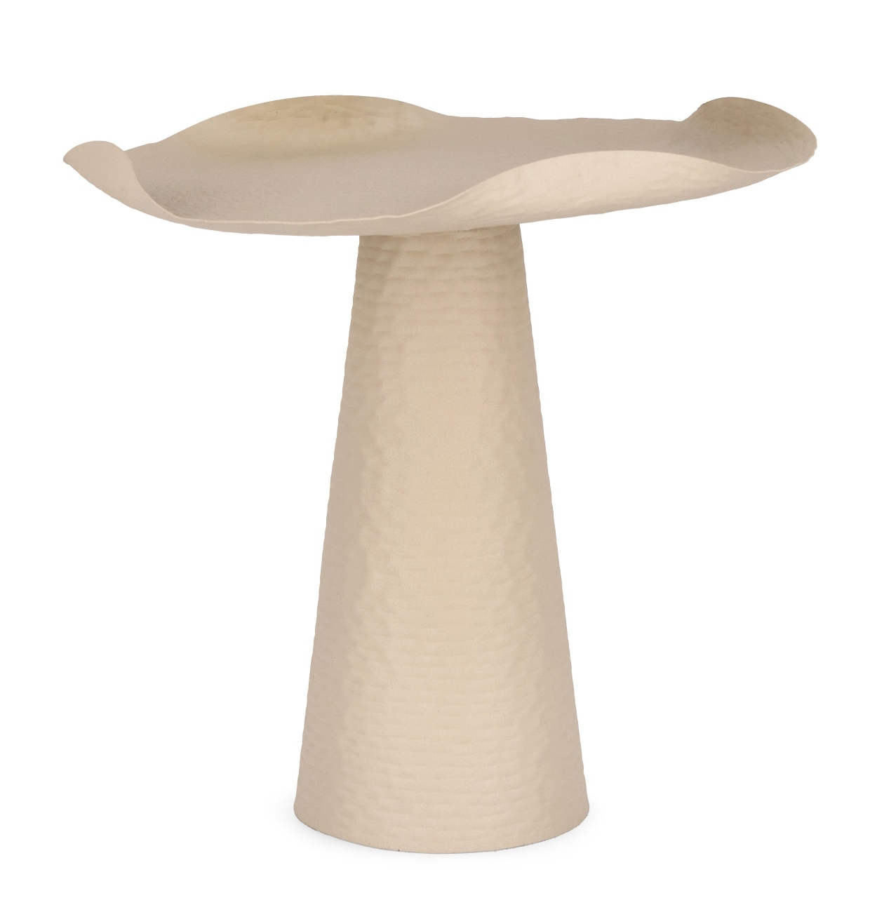 Beistelltisch Lalita aus Metall Ø 46 cm, Beige
