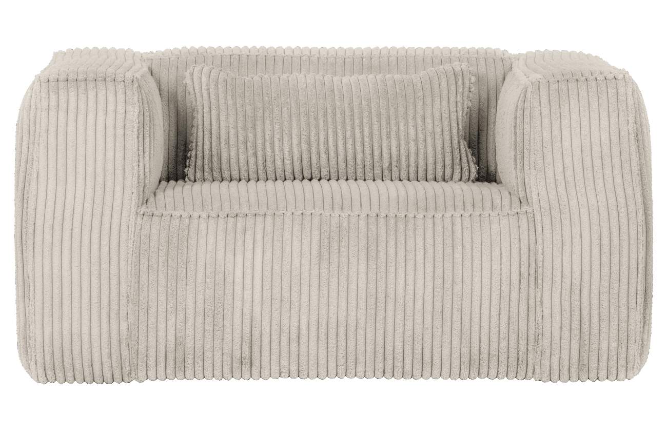 Sessel Bean mit Cordbezug, Hellgrau