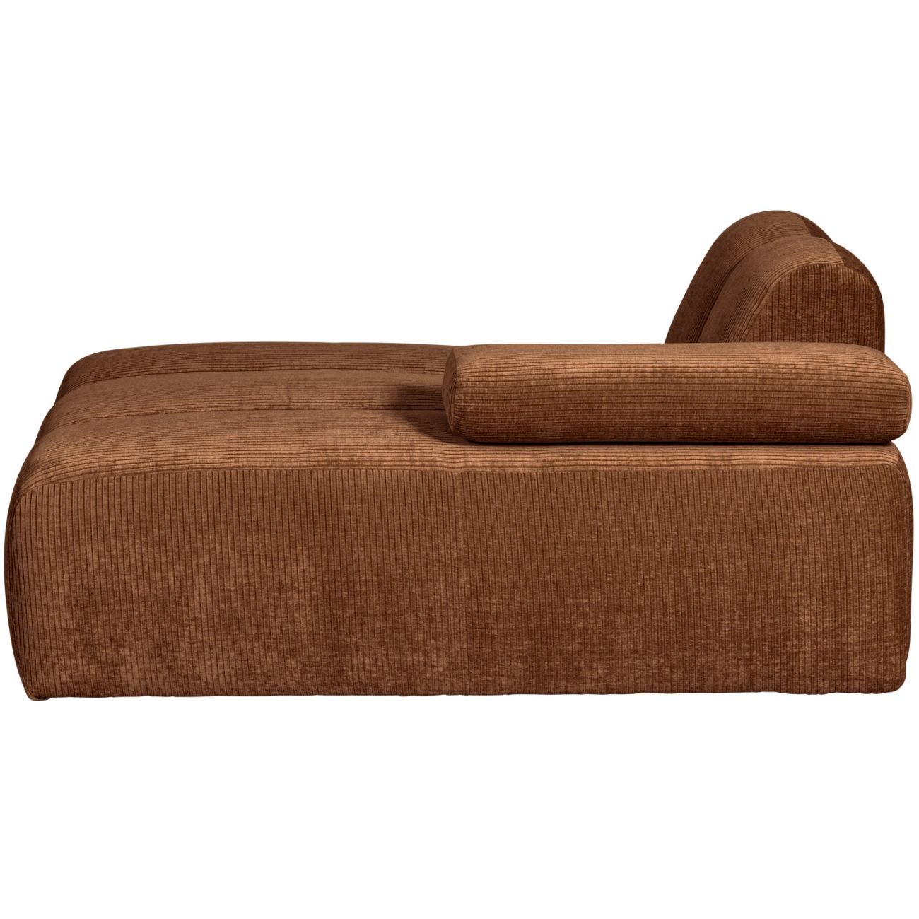 Modulsofa Mojo Flachcord Chaiselongue-Rechts, Rostbraun