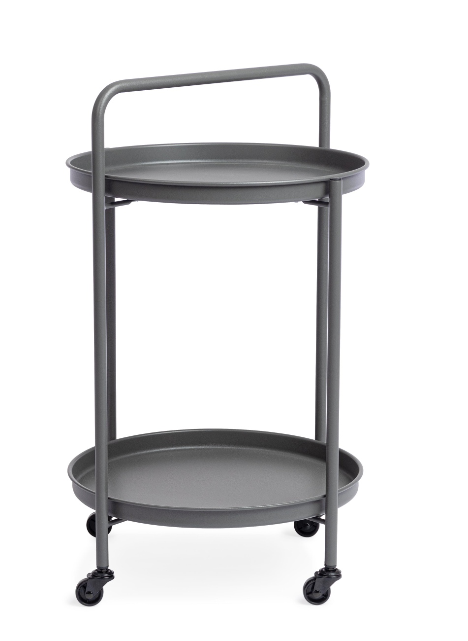 Gartenservierwagen Austin aus Metall, Anthrazit