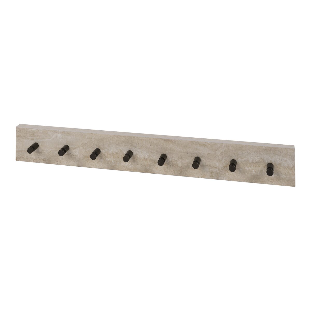 Wandgarderobe Oniva mit 8 Haken und Keramik in Travertinoptik