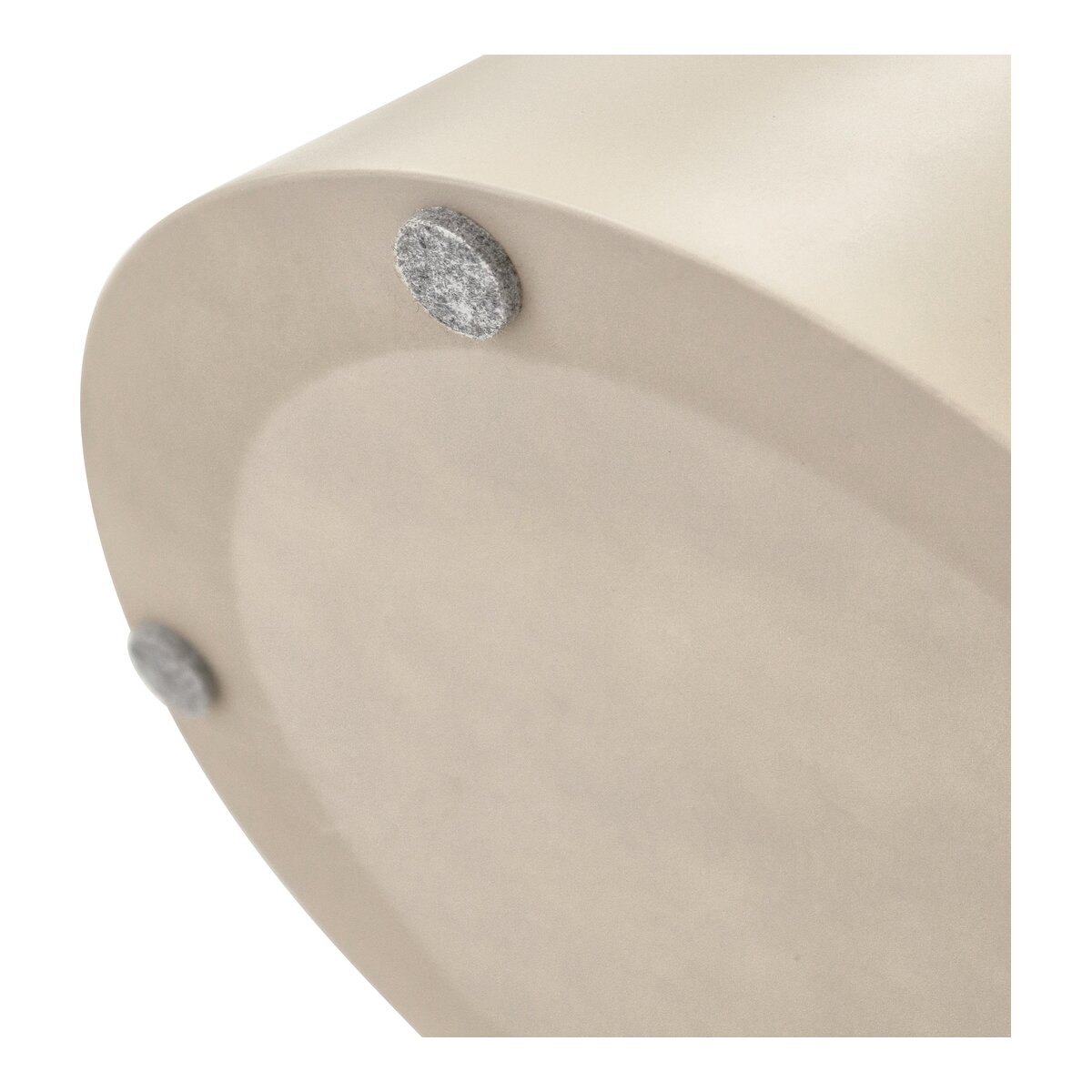 Beistelltisch Oganto Ø45 cm in Travertin-Dekor, Beige