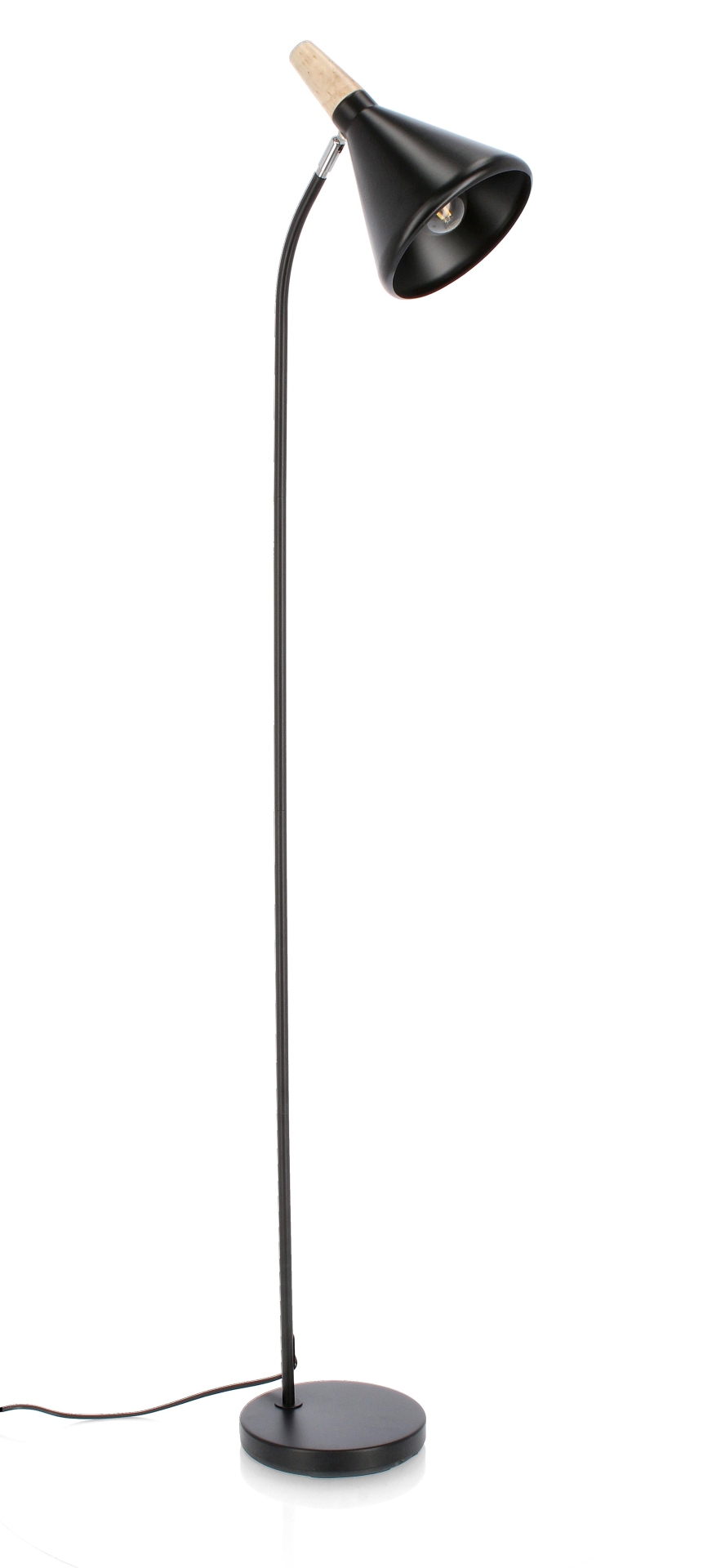 Stehleuchte Brill aus Metall, Schwarz Stehleuchte Brill aus Metall, Schwarz