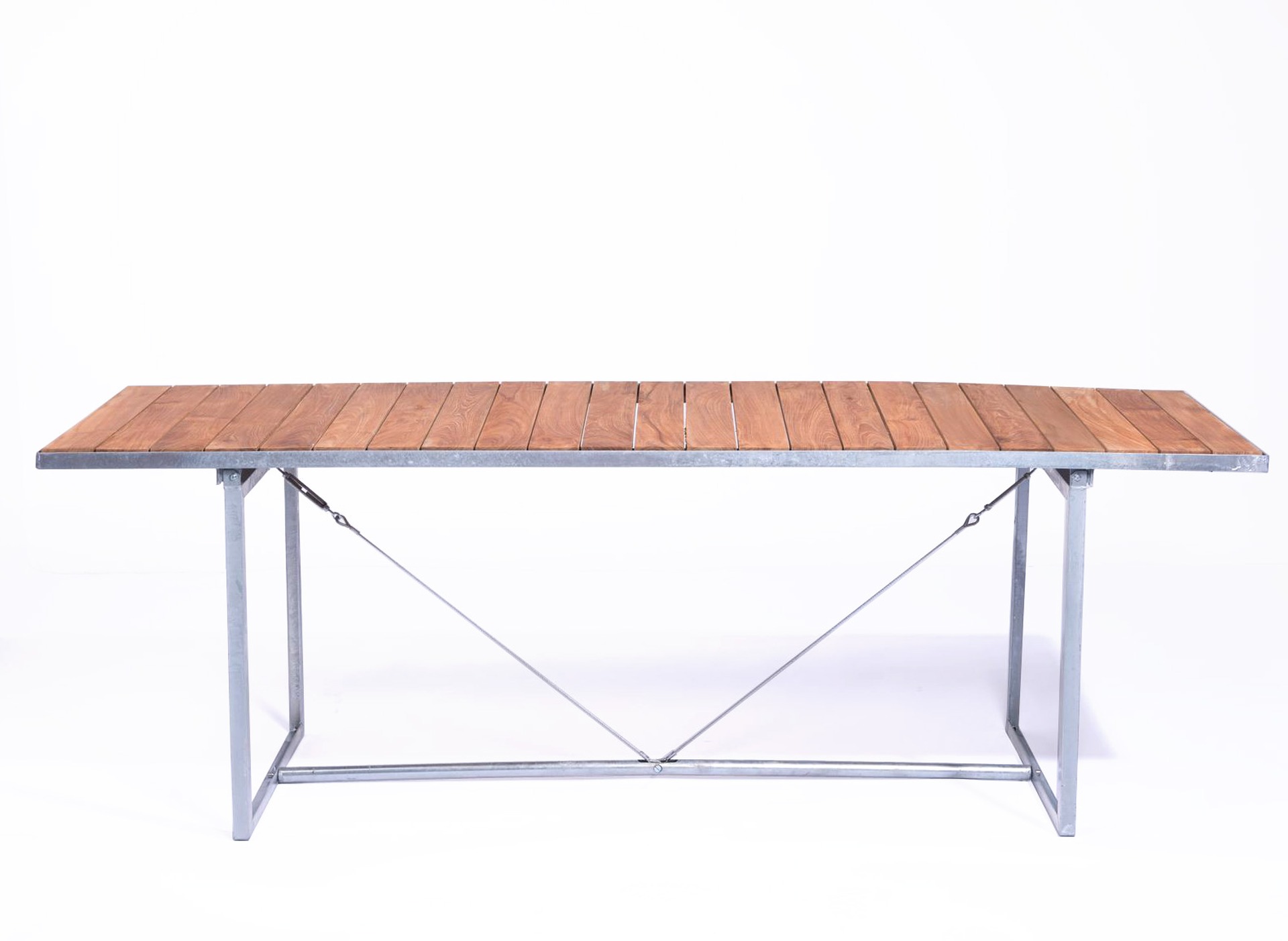 Tisch Jever aus massiven Teakleisten Tisch Jever aus massiven Teakleisten