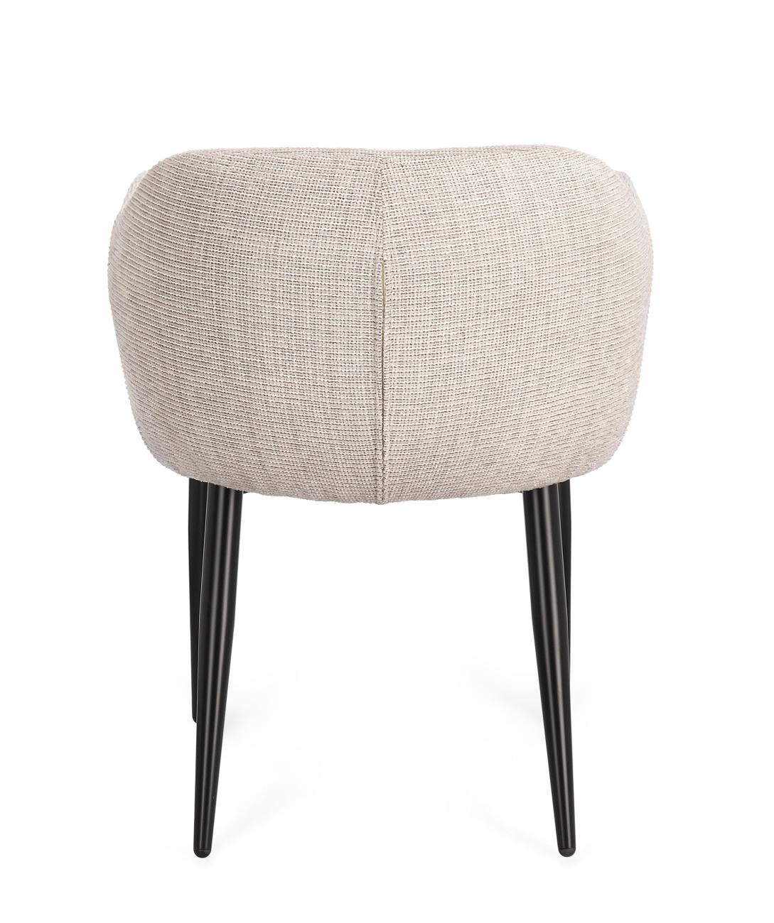 Esszimmerstuhl Kati mit Armlehne, Perlweiß