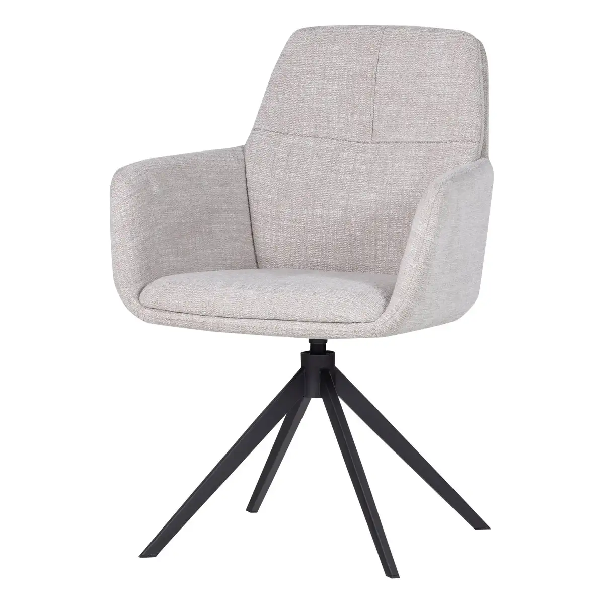 Armlehnstuhl Grant - Melange-Stoff Natur