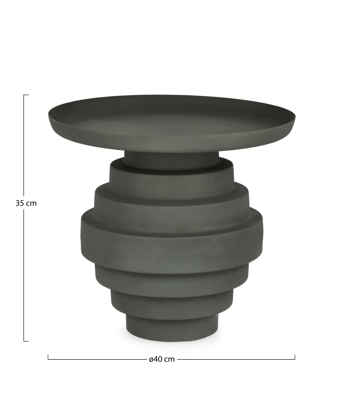 Beistelltisch Amba aus Metall Ø 40 cm, Grün