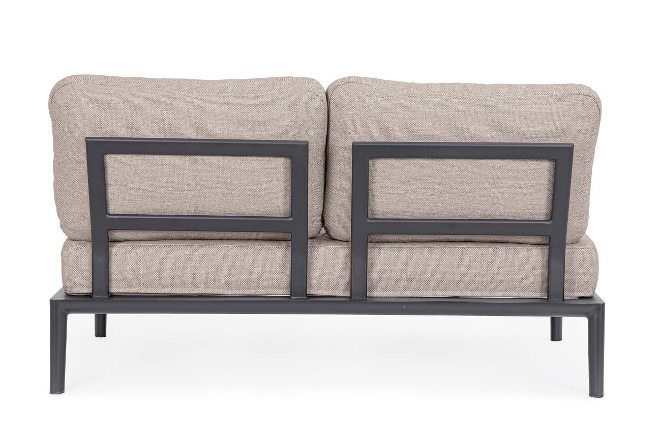 Gartenmodulsofa Gerald aus Aluminium Einzel-Element, Anthrazit