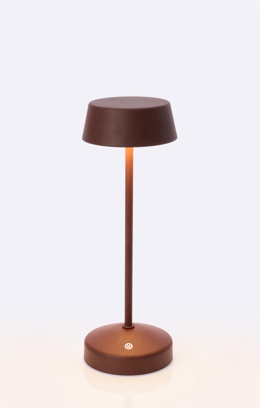 Die Outdoor Lampe Esprit überzeugt mit ihrem modernen Design. Gefertigt wurde sie aus Metall, welches einen braunen Farbton besitzt. Die Lampe besitzt eine Höhe von 33 cm.