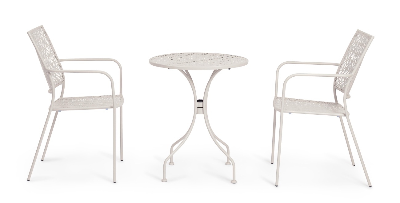 Gartenstuhl Lizette aus Metall, Griz