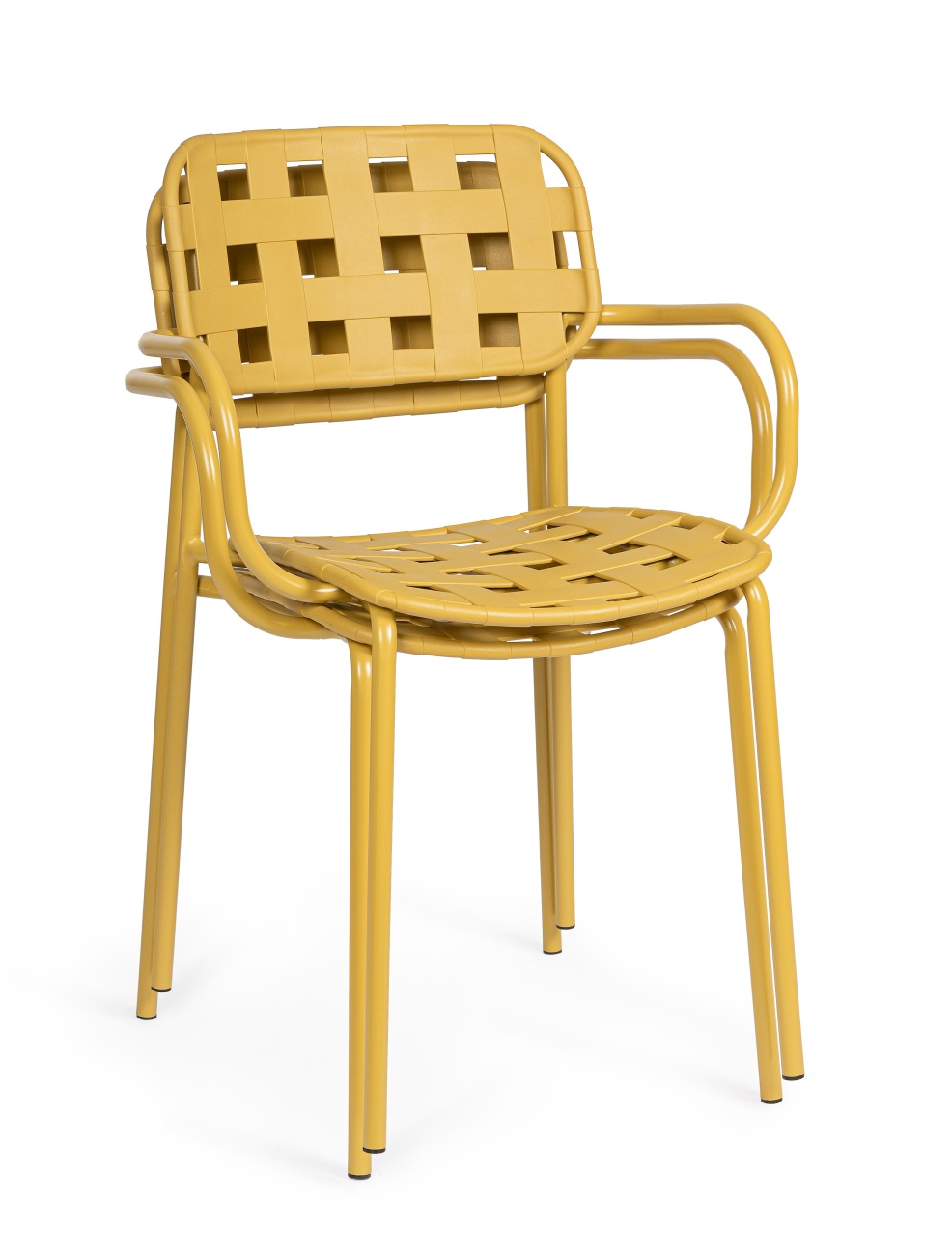Gartenstuhl Clover mit Armlehne, Ocker
