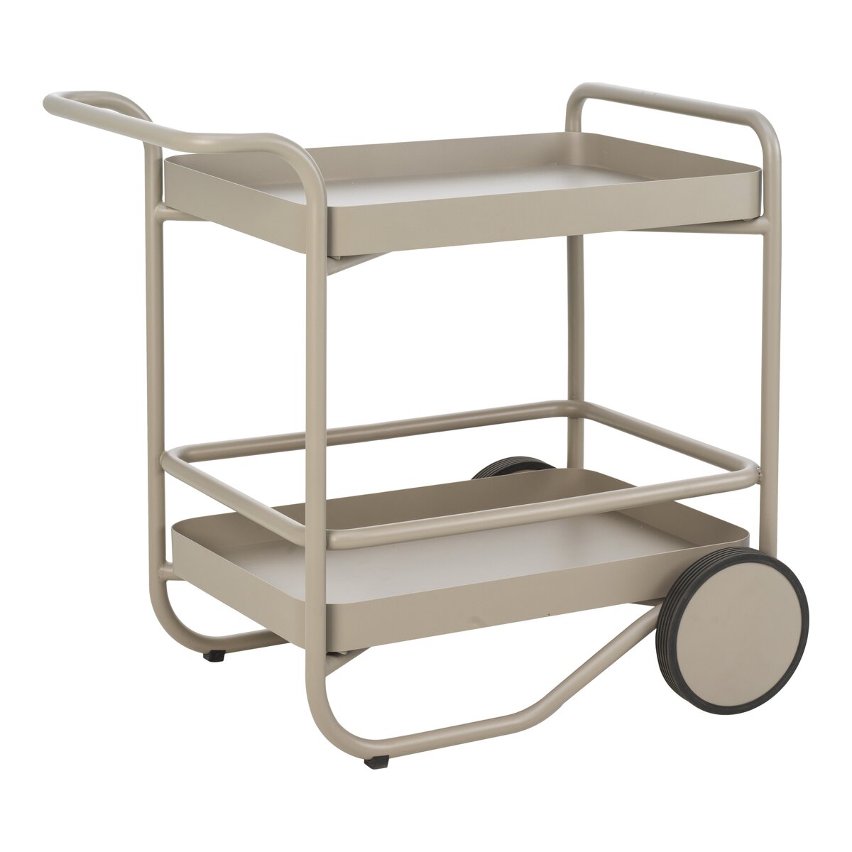 Garten-Servierwagen Trolly, Khaki - aus Aluminium, mit Rollen