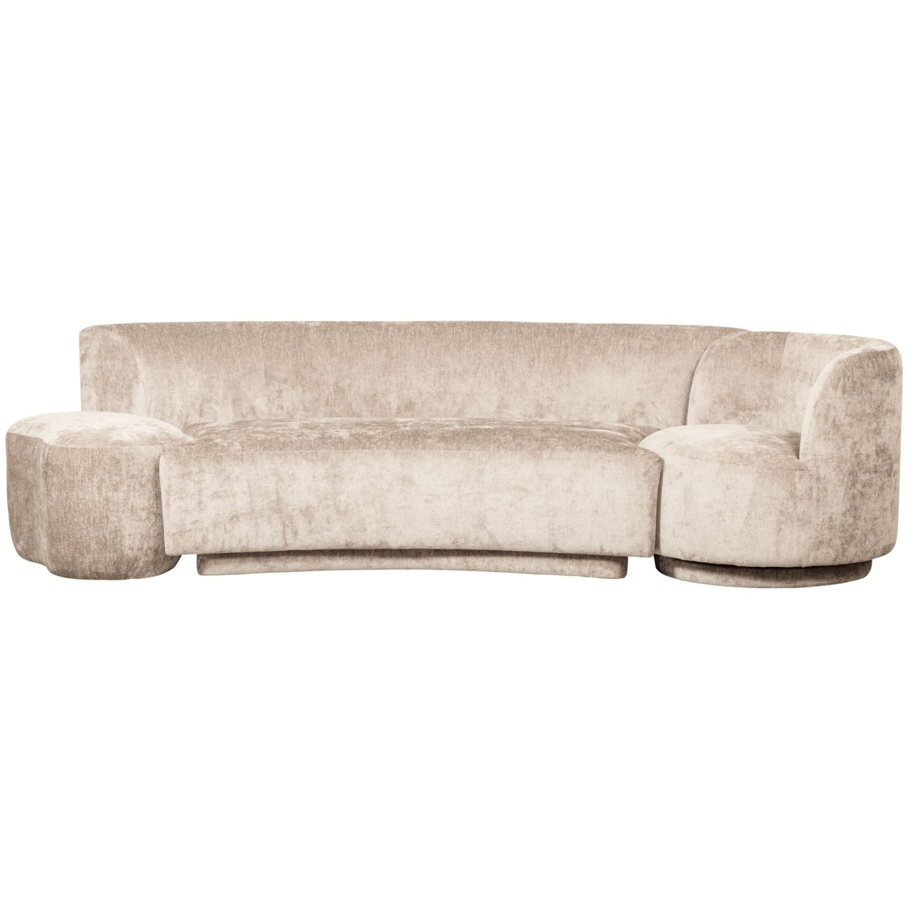 Sofa Combi-Popular: Bank+Sessel+Pouf, Natur