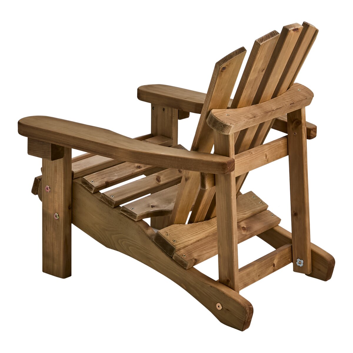 Gartensessel Gnarp von Brafab aus Kiefernholz, klassisch im Adirondack-Design, natur, mit Armlehnen