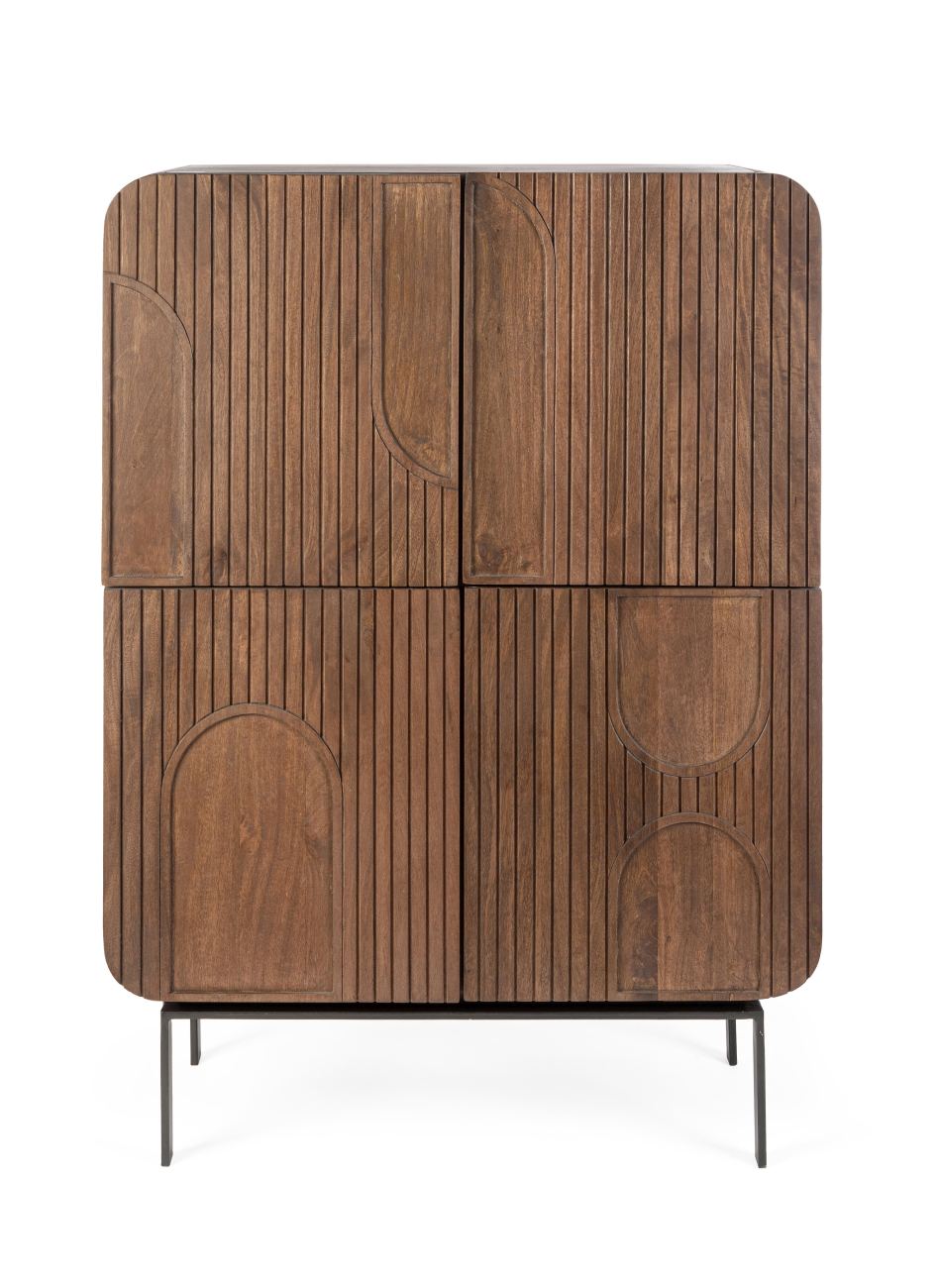 Highboard Orissa aus Mangoholz, Braun