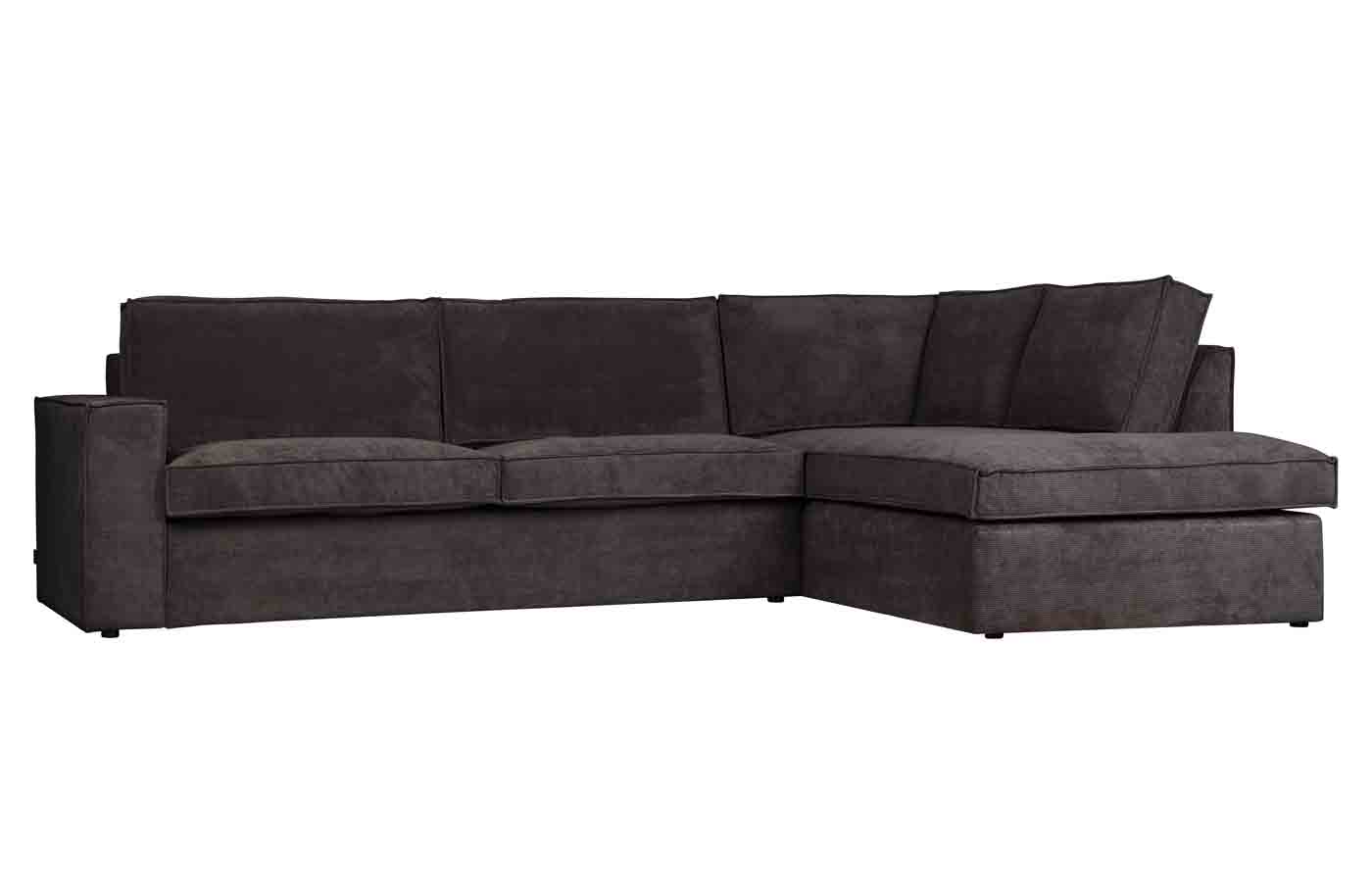 Ecksofa Thomas Cord, rechts Dunkelgrau Ecksofa Thomas Cord, rechts Dunkelgrau