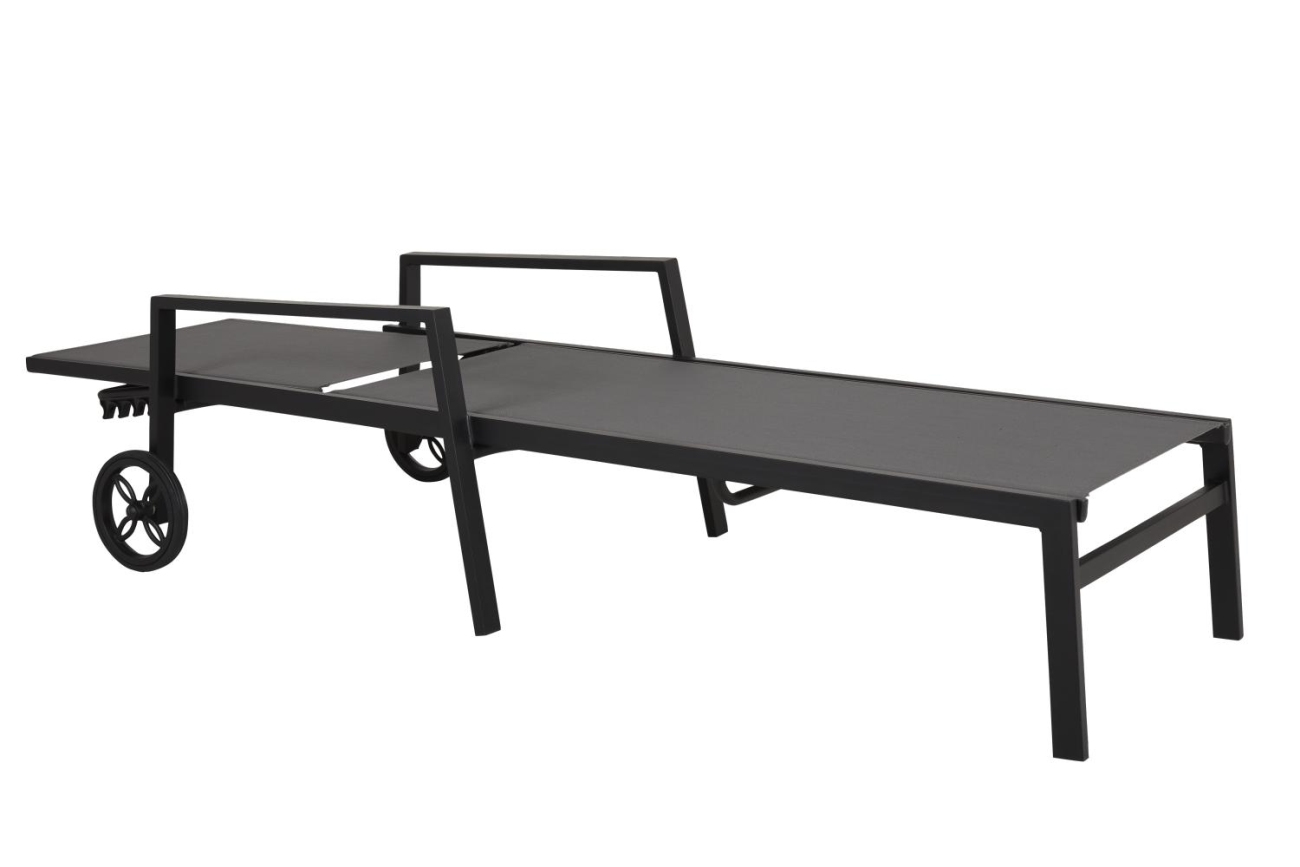 Gartenliege Leone aus Metall, Schwarz