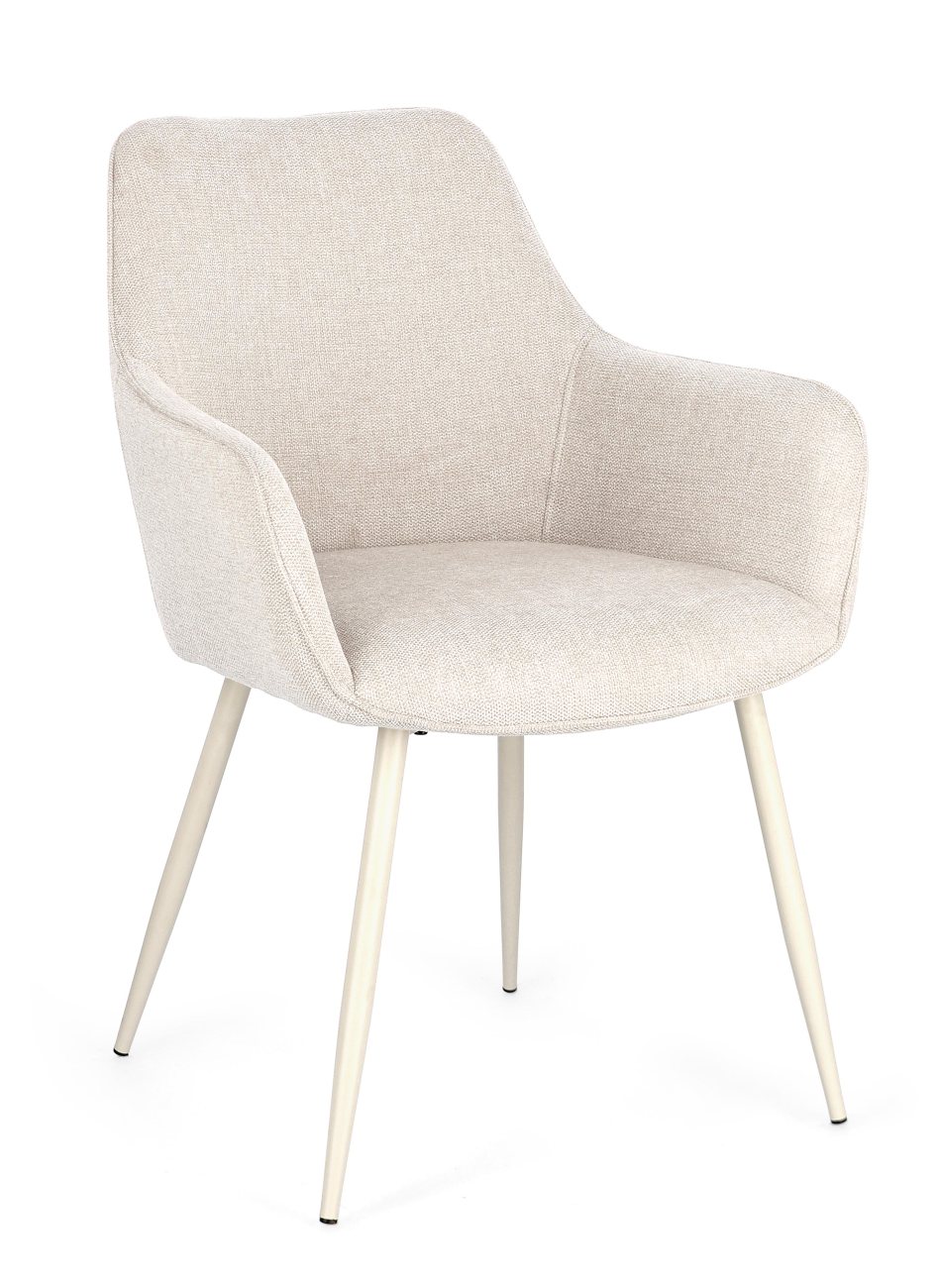 Esszimmerstuhl Cora 2er-Set mit Armlehne, Beige / Beige Esszimmerstuhl Cora 2er-Set mit Armlehne, Beige / Beige