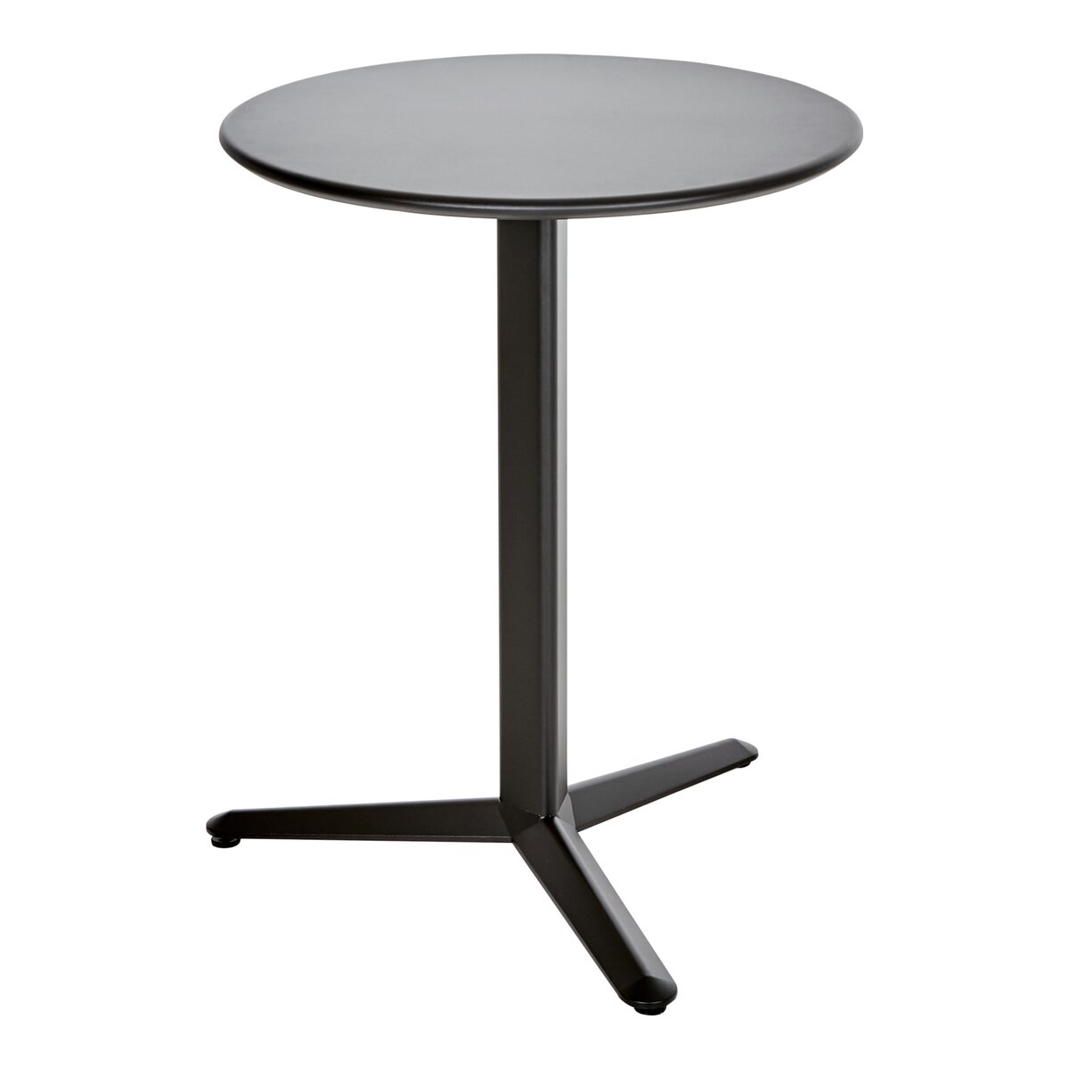 Gartenesstisch Arket aus Aluminium, modern, rund Ø 60 cm, schwarz, mit Stellschrauben