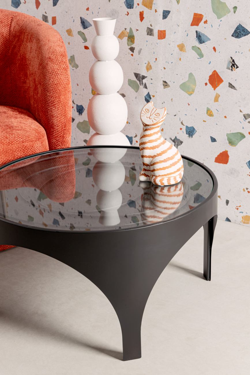 Sessel Julienne aus Stoff, Cherry