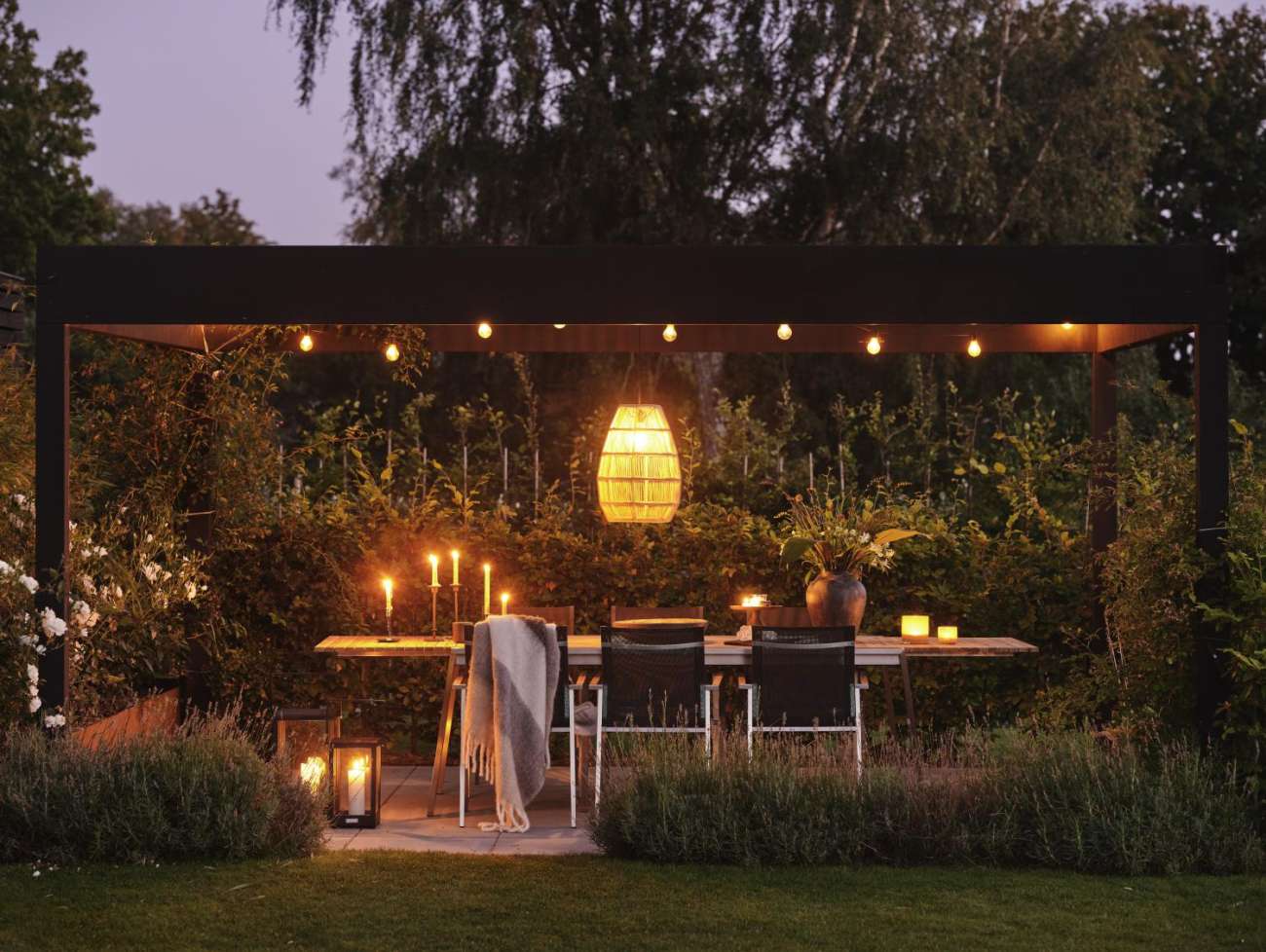 Windlicht Belfort aus Metall Small, Anthrazit