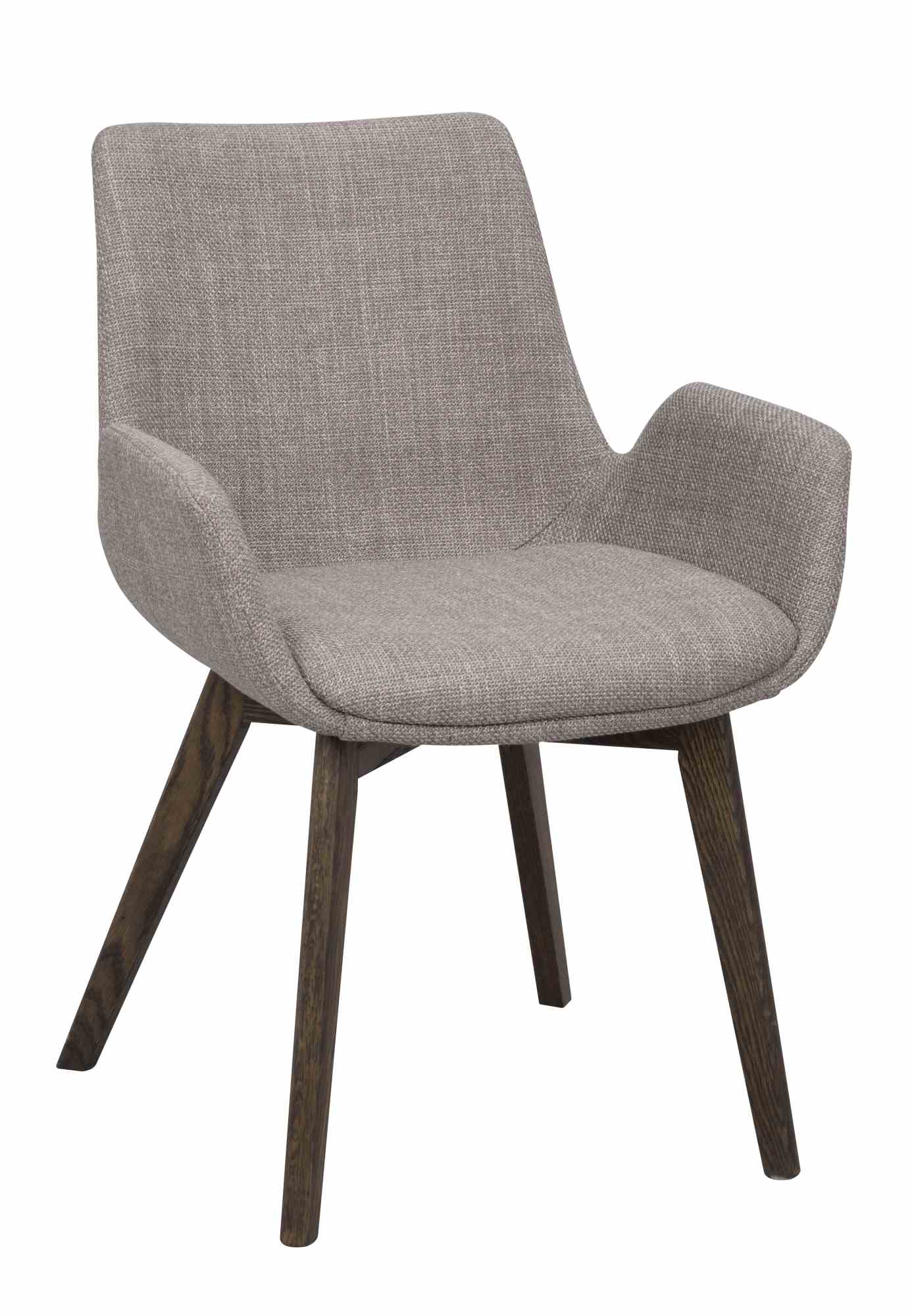 Design trifft Funktion: Stuhl Drimsdale 2er Set mit Armlehne, Grau / Braun. Stuhl Drimsdale 2er Set mit Armlehne, Grau / Braun