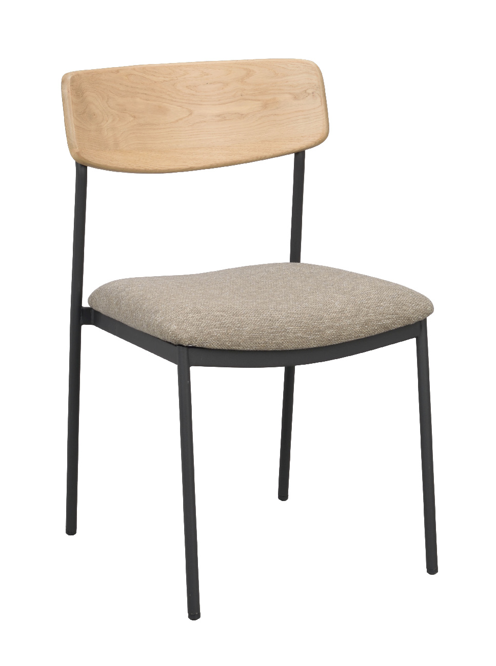 Stuhl Maymont 2er Set, Eiche / Dunkelbeige