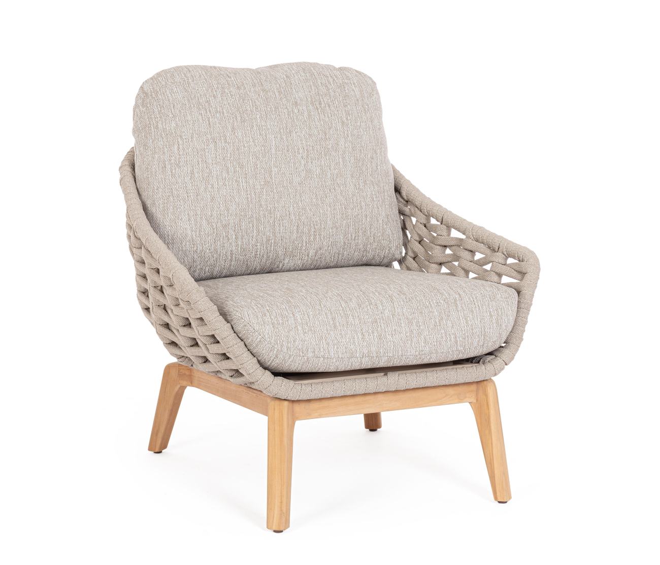Gartensessel Tamires aus Teakholz, Beige Gartensessel Tamires aus Teakholz, Beige