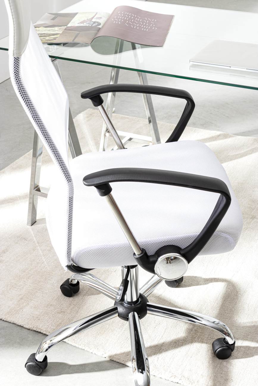 Bürostuhl Dakar mit Armlehne, Weiß