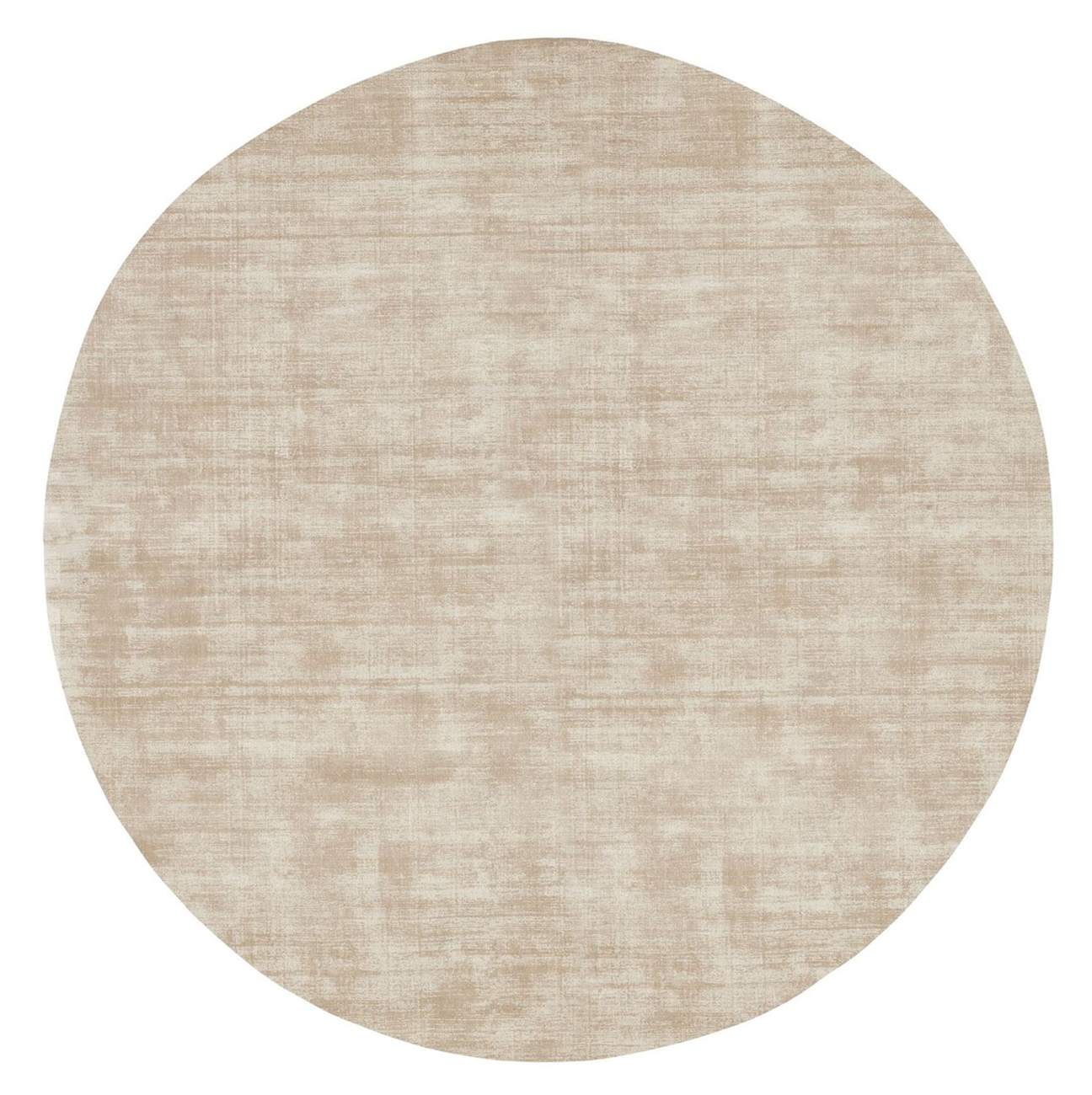 Teppich La Belle Rund aus Viskose, Ø 250 cm, Beige Teppich La Belle Rund aus Viskose, Ø 250 cm, Beige
