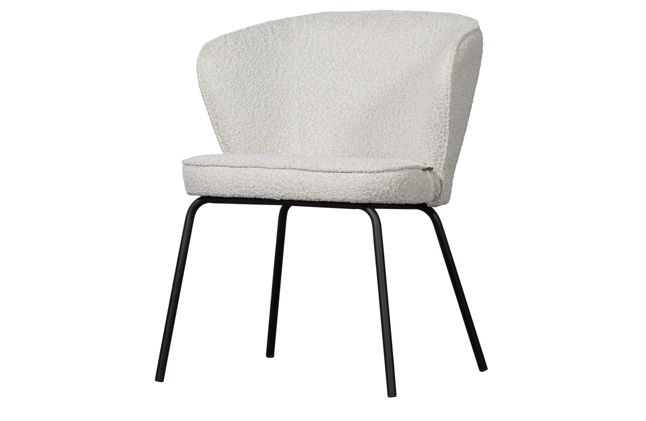 Esszimmerstuhl Admit aus Boucléstoff, Weiß Esszimmerstuhl Admit aus Boucléstoff, Weiß