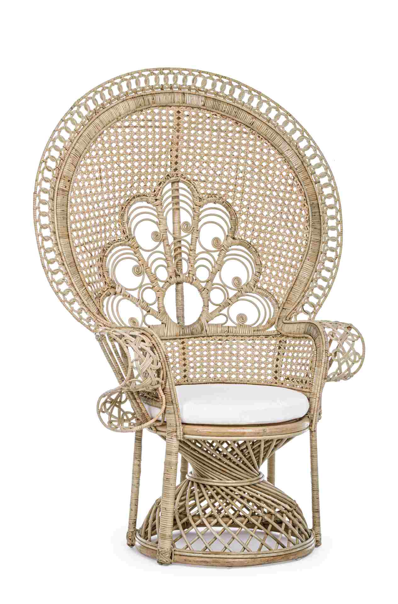 Sessel Peacock aus Rattan, Natur Sessel Peacock aus Rattan, Natur