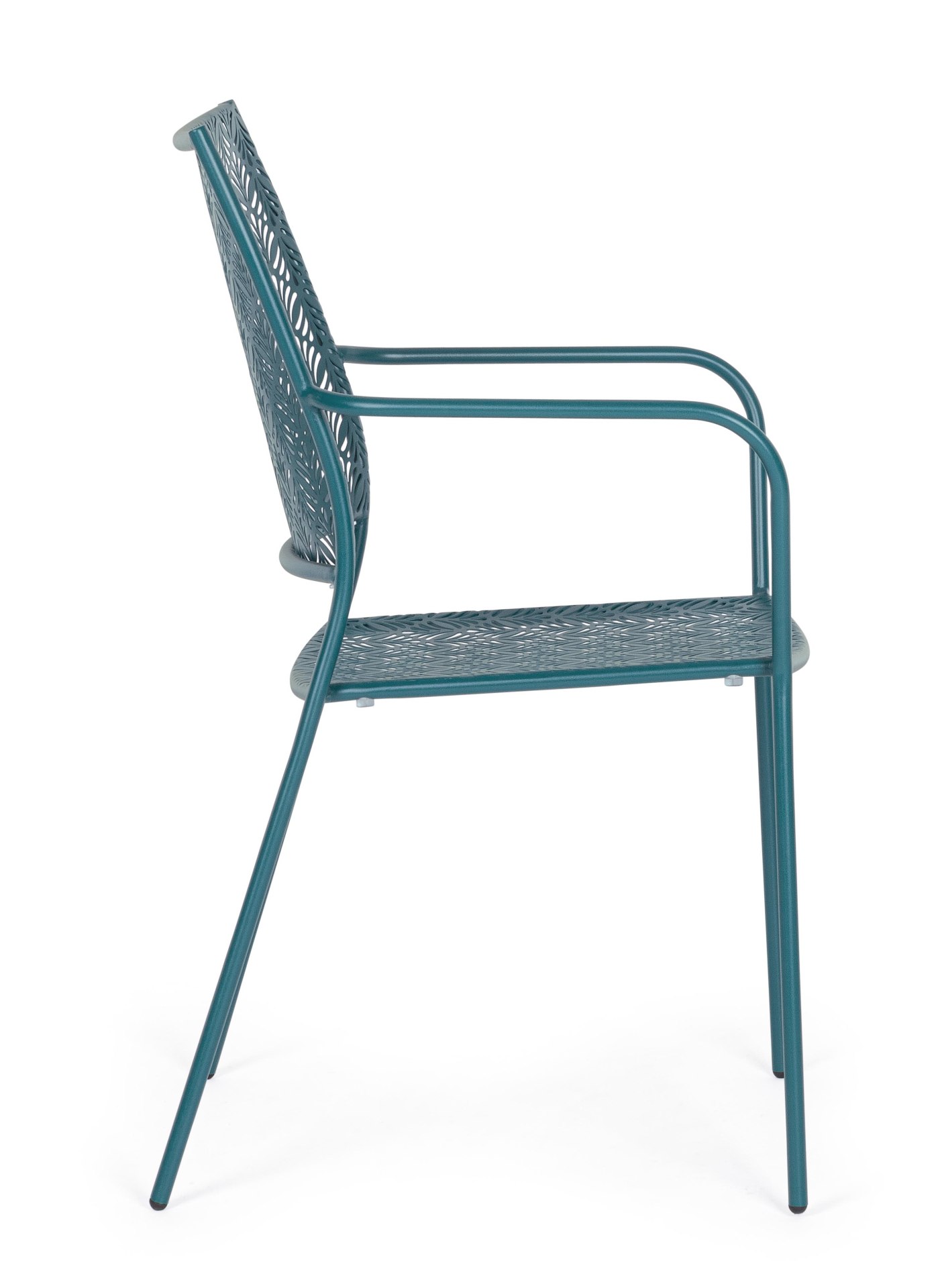 Der Gartenstuhl Lizette überzeugt mit seinem klassischen Design. Gefertigt wurde er aus Aluminium, welches einen blauen Farbton besitzen. Das Gestell ist aus Aluminium und hat eine blaue Farbe. Der Stuhl verfügt über eine Sitzhöhe von 45 cm und ist für de