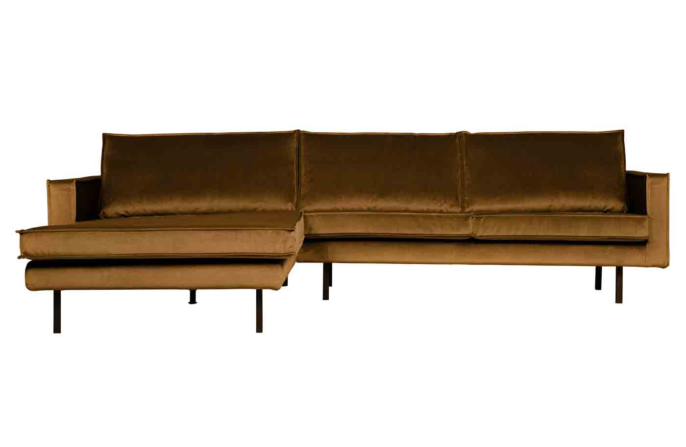 Ecksofa Rodeo Chaiselongue Samt, links Honig Gelb Ecksofa Rodeo Chaiselongue Samt, links Honig Gelb