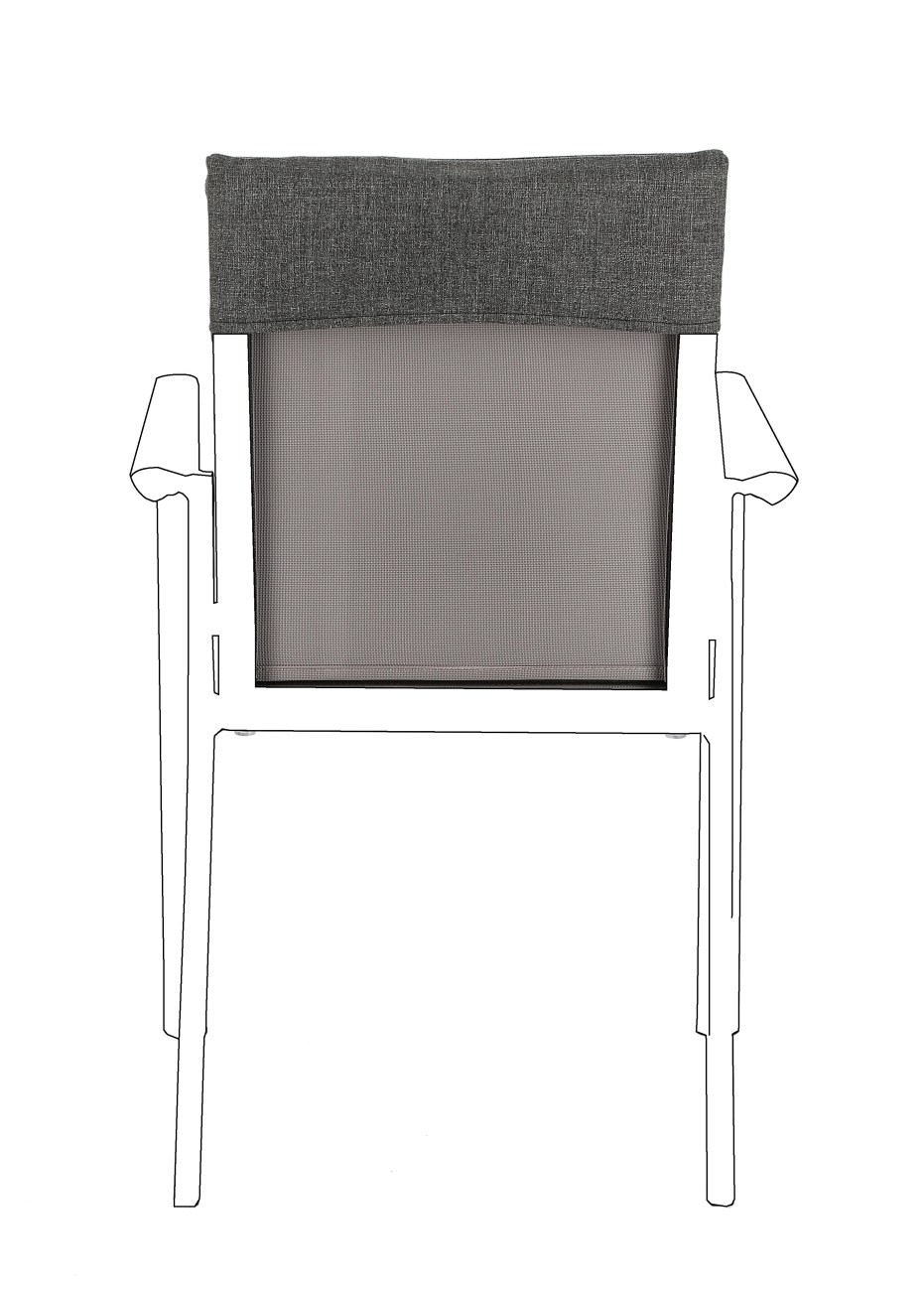 Auflage für Gartenstuhl Konnor, Dunkelgrau