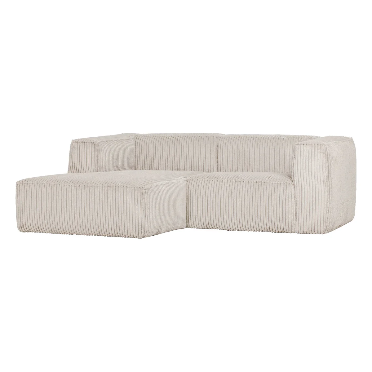 Ecksofa Chaiselongue Bean - Cordbezug Natur, Links