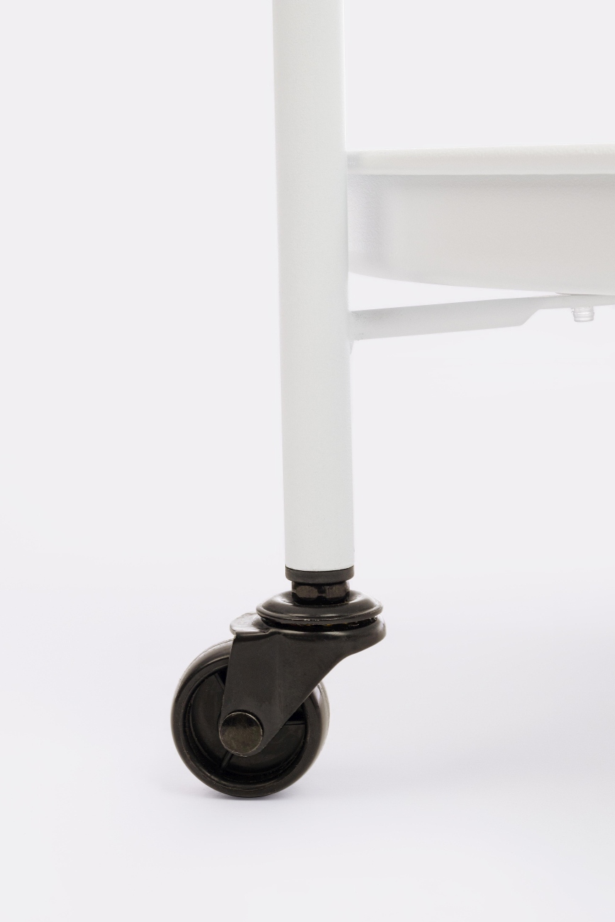 Gartenservierwagen Austin aus Metall, Weiß