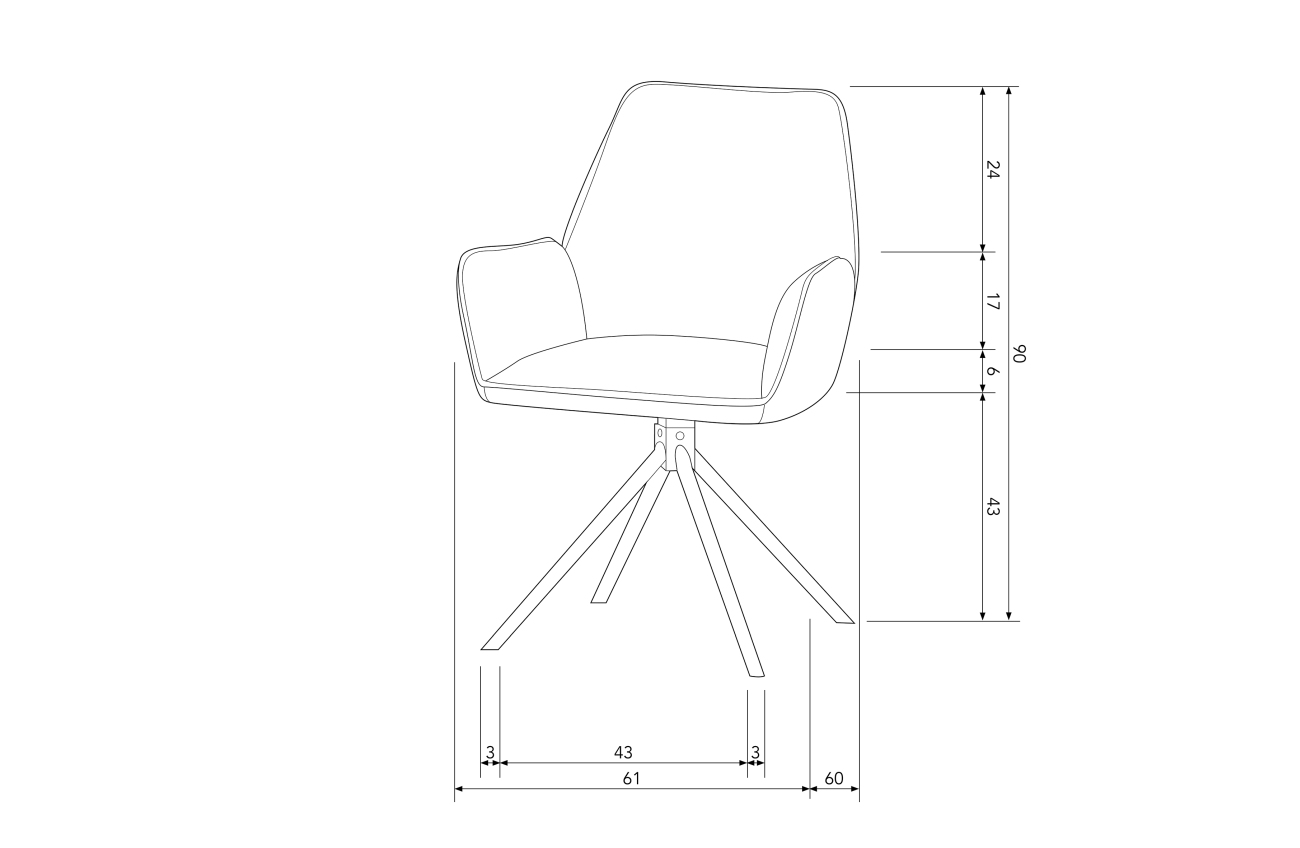 Der Esszimmerstuhl Amber überzeugt mit seinem modernen Design. Gefertigt wurde er aus Boucle Stoff, welcher einen dunkelgrauen Farbton besitzt. Das Gestell ist auch aus Metall und hat eine schwarze Farbe. Die Sitzhöhe des Stuhls beträgt 49 cm