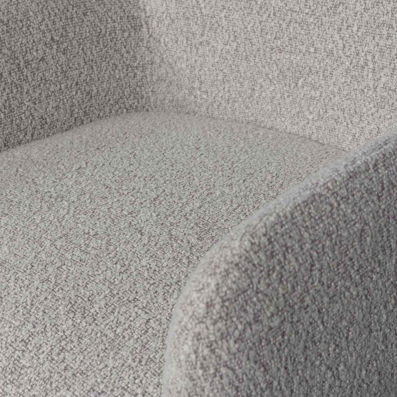 Esszimmerstuhl Elegance aus Boucle-Stoff, Grau