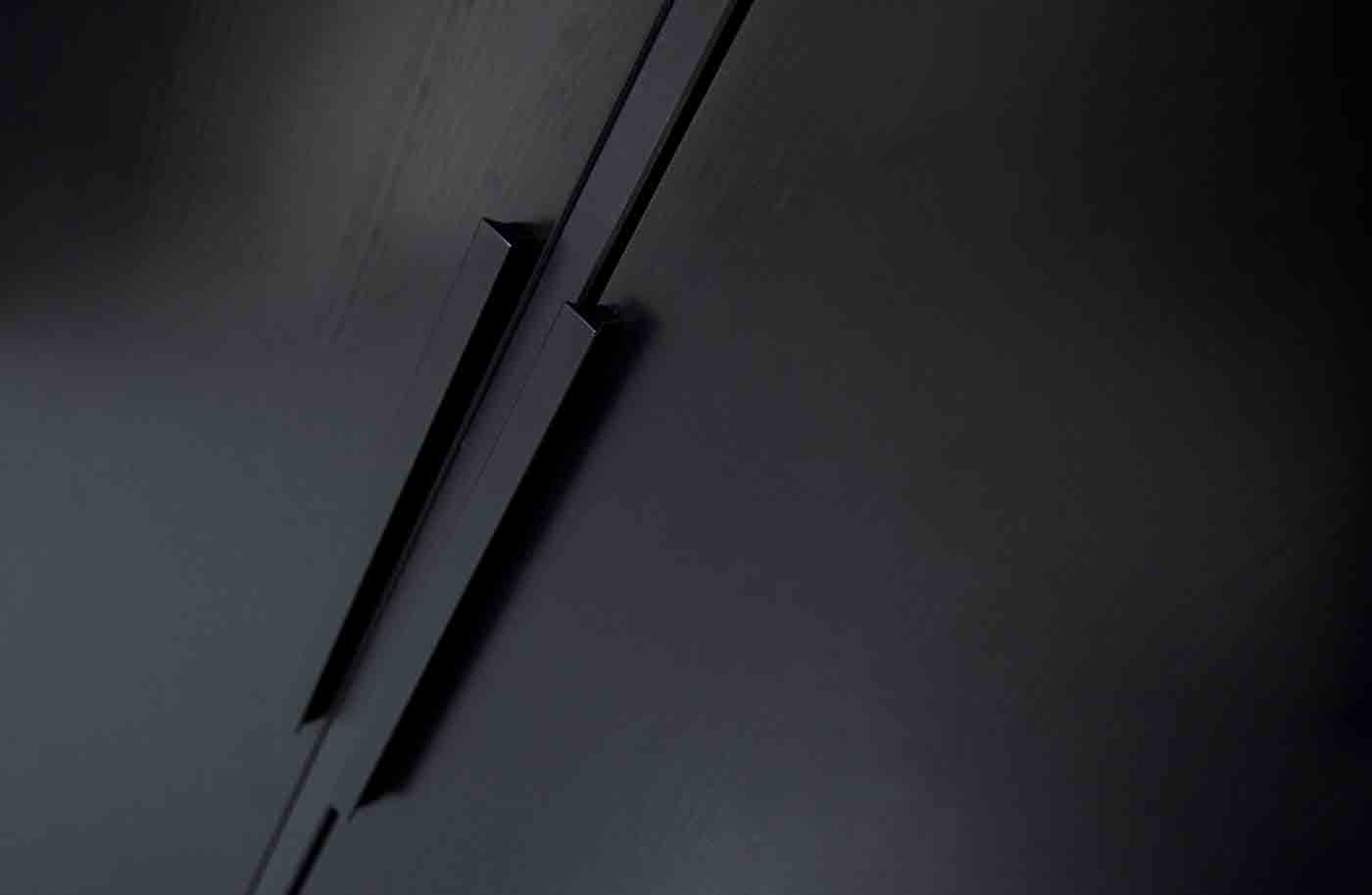 Garderobenschrank Adam Türen / Schublade, Schwarz