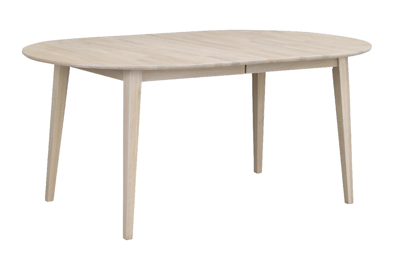 Esstisch Filippa Oval mit Auszug, 170/210cm, Eiche Weiß pigmentiert