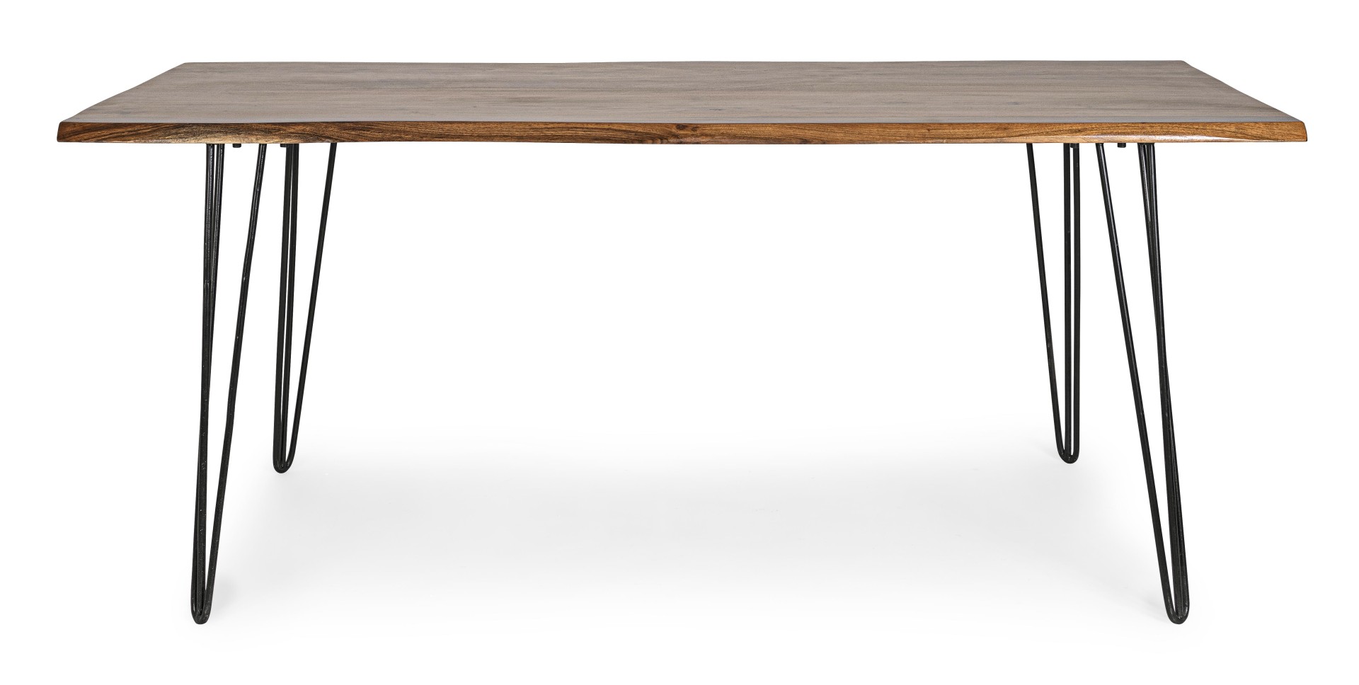 Der Esstisch Barlow überzeugt mit seinem moderndem Design. Gefertigt wurde er aus Akazienholz, welches einen natürlichen Farbton besitzt. Das Gestell des Tisches ist aus Metall und ist in eine schwarze Farbe. Der Tisch besitzt eine Breite von 180 cm.