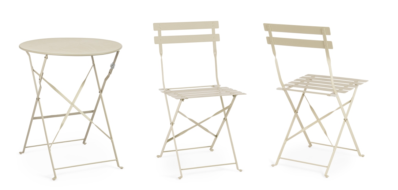 Garten-Set Austin, Stühle & Tisch, Gips