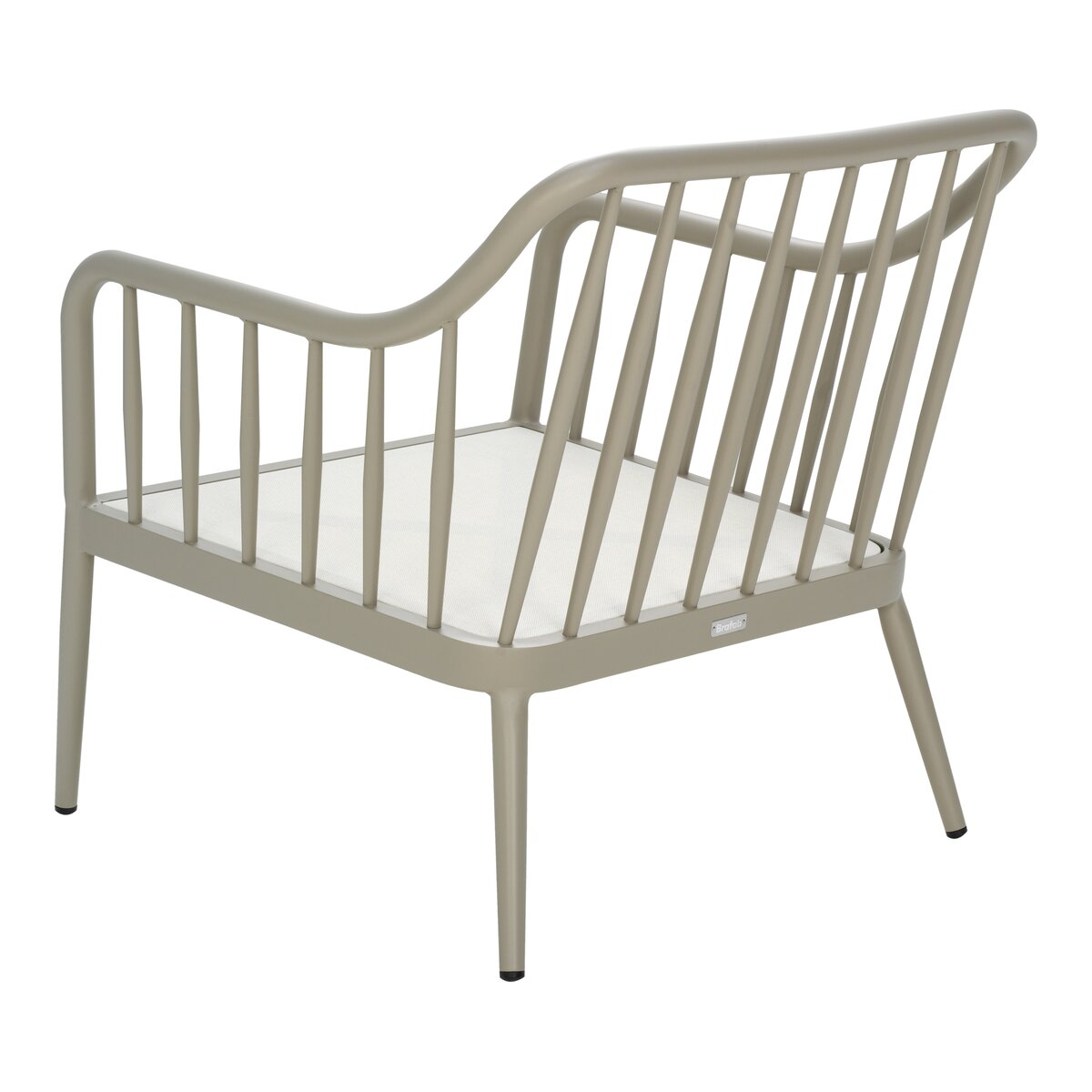 Gartensessel Coleville Khaki/Burlap Beige - aus Aluminium & Olefin, inkl. Kissen