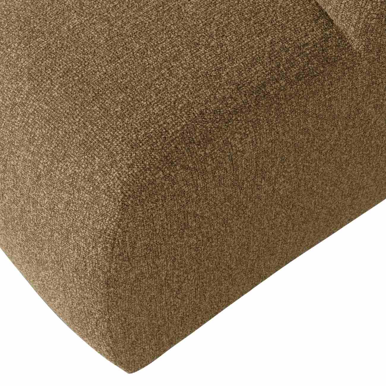 Hocker Mojo aus Boucle-Stoff, Gelb/Braun