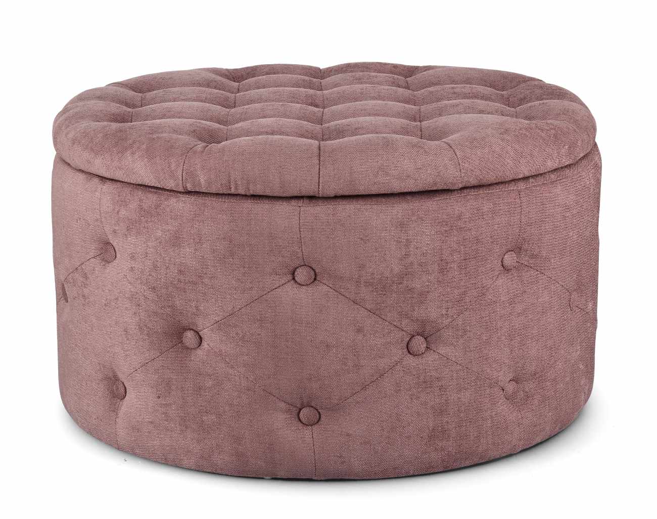 Pouf Ernestine aus Stoff, Altrosa Pouf Ernestine aus Stoff, Altrosa